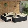 vidaXL Outdoor Lounge Set Black, Cream - 2 of 4