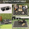 Resenkos Floor Mat Carpet,Indoor Door Mat,9'x 12' Modern Outdoor Rug, Reversible and Folding Rug, with Four Straps, Black - 4 of 4