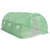 vidaXL Greenhouse Green Polyethylene mesh fabric and galvanized steel - 3 of 4