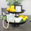 AuldHome Design Black Enamelware 2-Tier Tray; Rustic Vintage Style Decorative Serving Tray - 2 of 4