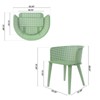 VisioGear Dining Chair, 2-Piece Patio Chairs for Garden, Balcony, Green, 22.25"*21.5"*28.25" - 3 of 4