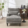 Modern Upholstered Chaise Lounge Sofa Chair, Cozy Recliner with Thick Cushion for Living Room or Bedroom – The Pop Home - 2 of 4
