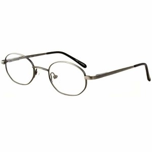 Flex Plus by Vivid FP-67 Designer Blue Light FIlter Reading Glasses in Pewter Silver 42mm +2.00 | Ladies | Oval Shape | X-Small Fit - 1 of 1
