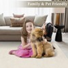 Washable Black Area Rug - Non-Slip, Stain Resistant, Modern Solid Design - Perfect for Living Room, Bedroom, Dining Room, Office Decor, Cream - 4 of 4