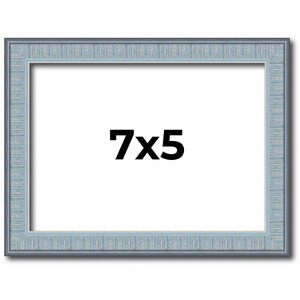 PosterPalooza | Photo Size Textured Blue Picture Frame - UV Acrylic, Foam Board Backing, Hanging Hardware - 1 of 4