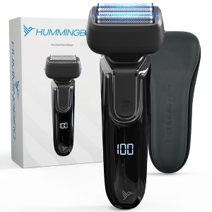 HUMMINGBIRD MK7 Premium Foil Face Shaver, Four Blade Foil Shaver with Long Hair Leveler, Waterproof Wet & Dry Shave, Rechargeable, Travel Case - 1 of 4