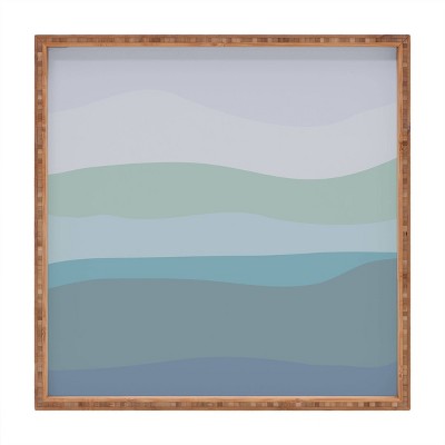 13" Wood June Journal Small Calming Ocean Waves Tray - society6