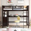 PAGED Simple Wooden Loft Bed Bunk Bed, Twin Size Bed Frame with Inclined Ladder and Guardrail for Kids, Teens, Adults - 2 of 4