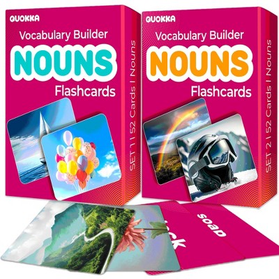 QUOKKA Flash Cards for Toddlers - Speech Therapy Toys - Vocabulary Builder for Kids