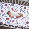Lambs & Ivy Baby Sports 100% Cotton Fitted Crib Sheet - Football/Basketball - 2 of 4
