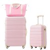 Vynxaria 2-Piece Lightweight Hardshell Luggage Set with TSA Lock 20" Carry-On 28" Expandable Check-in Suitcase - 2 of 4
