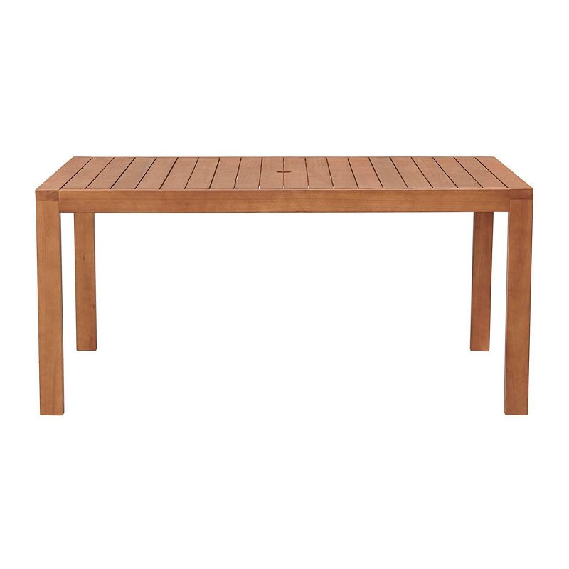 Weston Eucalyptus Wood Rectangular Outdoor Dining Table - Natural - Alaterre Furniture, 3 of 8