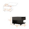 Vynxaria Lift Top Coffee Table with Concealed Storage & Locking Wheels - 3 of 4