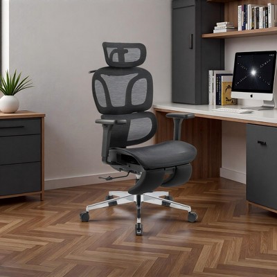 DSVIMOY Task and Office Chair High Back Chair with 4D Armrest and Dynamic Support for Home Office, Black, 25.9"*21.65"*15"