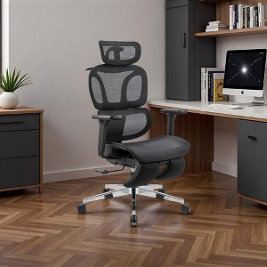 DSVIMOY Task and Office Chair High Back Chair with 4D Armrest and Dynamic Support for Home Office, Black, 25.9"*21.65"*15" - 1 of 4