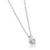 Pompeii3 1/2 Ct Heart shape Diamond Solitaire Necklace 14k Pendant Lab Created - 2 of 4