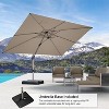 PURPLE LEAF Deluxe Aluminum Outdoor Patio Umbrella Square Cantilever Umbrellas - 2 of 4