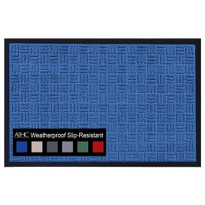 A1HC Indoor Outdoor Doormat Non-Slip Rubber Mat for Entrance, Patio, Garage and Office - Criss Cross - 1 of 4