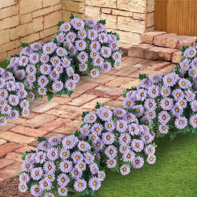 Collections Etc Pastel Daisy Bushes Set Of 3, 3 of 5