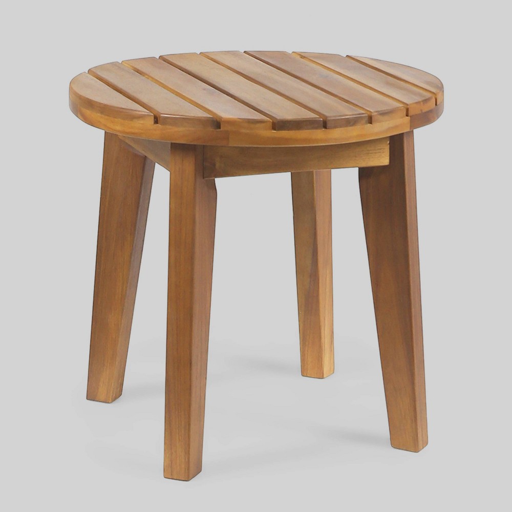 Gertrude 16" Acacia Wood Side Table - Teak - Christopher Knight Home: Weather-Resistant Patio Accent Table