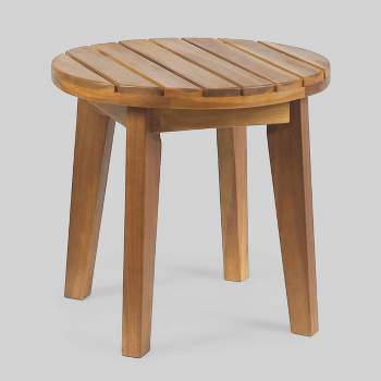 Gertrude 16" Acacia Wood Side Table - Teak - Christopher Knight Home