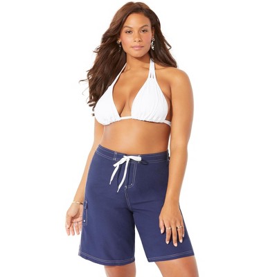 Swim 365 Women's Plus Size Tummy Control Swim Short, 22 - Blue Sea : Target