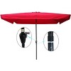 Okak 10 x 6.5ft Outdoor Patio Waterproof Umbrella with Push Button Tilt Market Table Umbrella with Crank Rectangular for Pool Deck Garden - 4 of 4