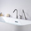 SUMERAIN Deck Mount Roman Tub Faucet Brushed Nickel Bathtub Faucet Set with Handheld Shower Sprayer - 2 of 4