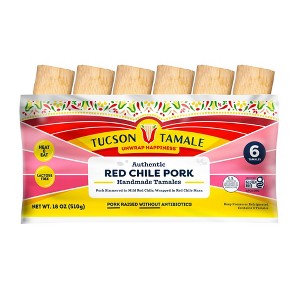 Tucson Tamales Family Pack Red Chile Pork - 18oz - 1 of 4