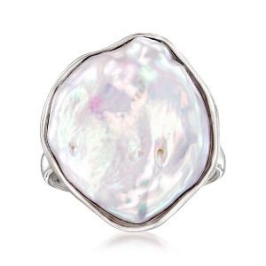 Ross-Simons 20x16mm Cultured Keshi Pearl Ring in Sterling Silver - 1 of 4