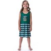 Harry Potter Girls All Houses Crest Logo Tank Stripe Accent Pajama Nightgown - 2 of 4