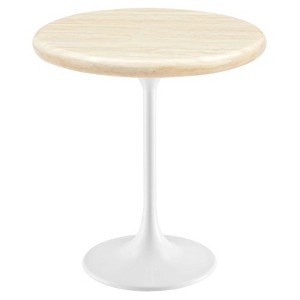 Modway Lippa 20 Inch Round Artificial Travertine Side Table - 1 of 4