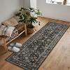 Indoor Washable Area Rug, Vintage Living Room Carpet, Floral Bedroom Retro Accent Throw Rug Office Dining Room Nursery, Brown/Black/Gray/Green - 4 of 4