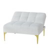 Anybear Convertible Sofa Bed With Gold Metal Legs, Teddy Fabric - 2 of 4