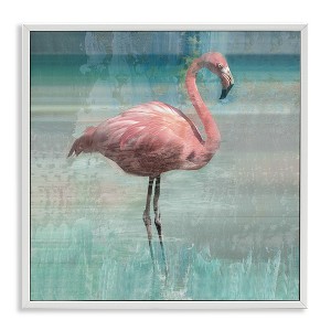 Stupell Industries Layered Flamingo Bird Portrait, 24" x 24" - 1 of 4