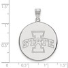 Black Bow Jewelry 14k White Gold Iowa State Cyclones NCAA Extra Large Pendant - 2 of 3
