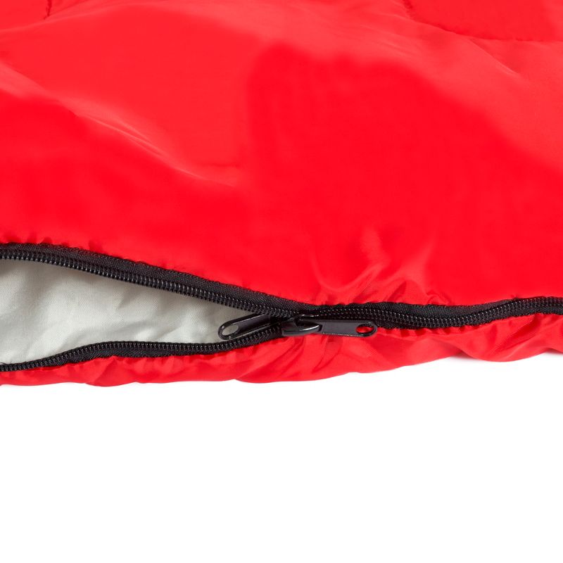 Sleeping Bag – 2-Season with Carrying Bag for Adults and Kids – Spirit Lake Sleeping Bag for Camping and Festivals by Wakeman Outdoors (Red), 2 of 4
