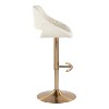LumiSource Set of 2 Fabrico Adjustable Barstools Noise Fabric - 3 of 4