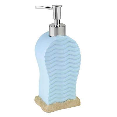 Blue Resin Flip-Flop Soap and Lotion Dispenser