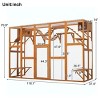 LAOTIES Large Outdoor Wooden Catio,Weatherproof Cat House With PVC Roof,Window Box,Bridges,Scratching Posts,And Free Wooden Cat House - 2 of 4