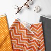 Bacati - Mix n Match Chevron/Dots Crib Rail Guard set of 2 Covers Orange/Gray - 2 of 4