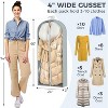 6 Pack 40"/60‘’ Clear Garment Bags, 4" Gusseted Covers for Coats, Jackets, Shirts & Sweaters - 3 of 4