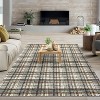 Geometric Striped Runner Rug, Washable Low-Pile Non-Slip Floor Cover for Hallway, Kitchen, Laundry, Bedroom, Stain-Resistant Indoor Carpet - 2 of 4