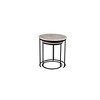 16" Marble Nesting Coffee Table Set of 2 with Golden Metal Legs, Space-Saving Modern Design for Living Room or Apartment - 3 of 4
