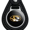 University of Missouri Primary Logo Black Leather Keychain - 3 of 4