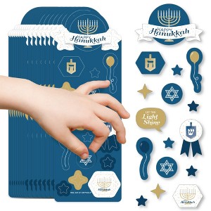 Big Dot of Happiness Happy Hanukkah - Chanukah Holiday Party Favor Kids Stickers - 16 Sheets - 256 Stickers - 1 of 4