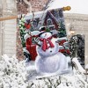 Briarwood Lane Winter Christmas House Flag 40x28 For Outdoor Snowfall Snowman House Flag Flag For Christmas House Flag - 4 of 4