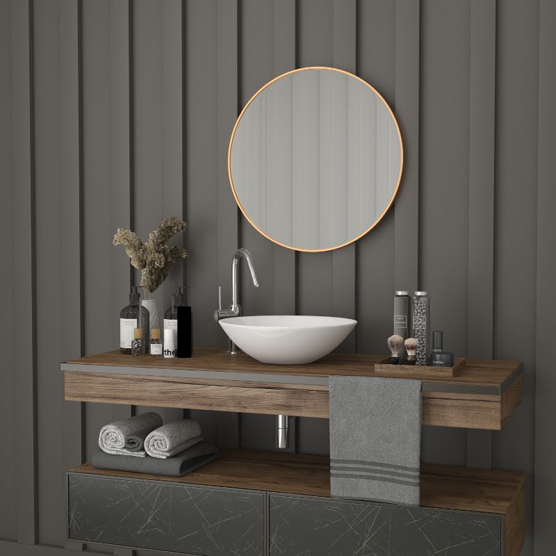 Merrick Lane Monaco Accent Mirror for Bathroom, Vanity, Entryway, Dining Room, & Living Room, 3 of 16
