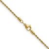 Chisel Stainless Steel Polished Yellow IP-plated 1.5mm 24" Rope Chain Necklace - 4 of 4