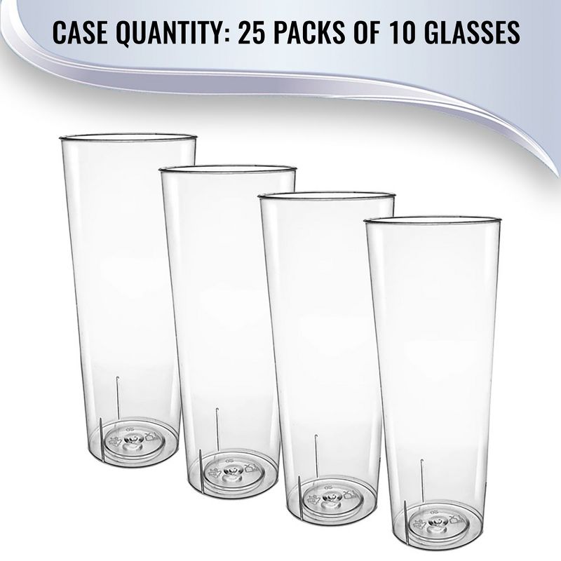 Smarty Had A Party 10 oz. Clear Round High Ball Disposable Plastic Cups, 4 of 7